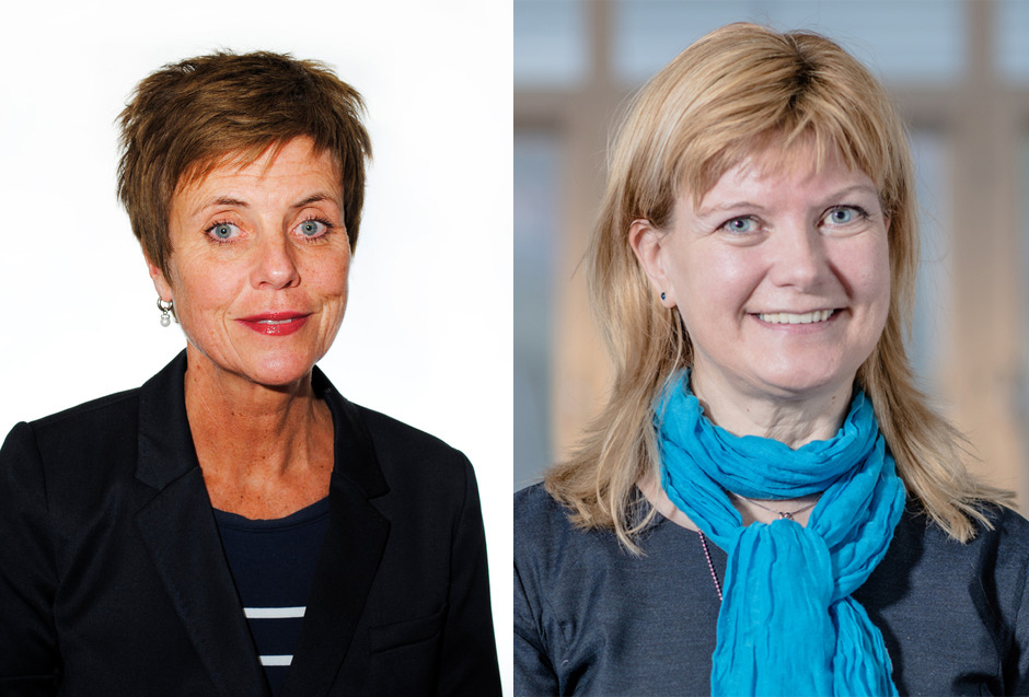 Åsa Furén-Thulin, sektionschef för vård och socialtjänst på SKL (Foto: SKL) och Camilla Sköld, socialpolitisk chef på Akademikerförbundet SSR.