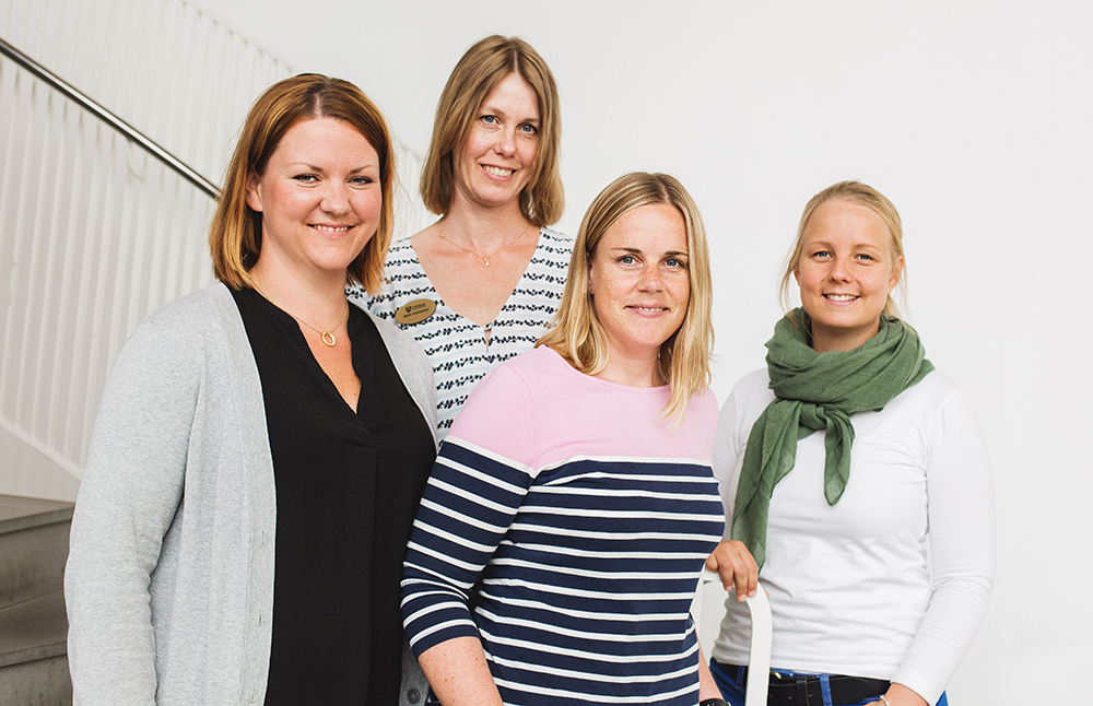 Erika Boquist, Malin Holmström, Erika Winghult och Susanne Johansson hos Linköpings kommun. Foto: Lisa Öberg