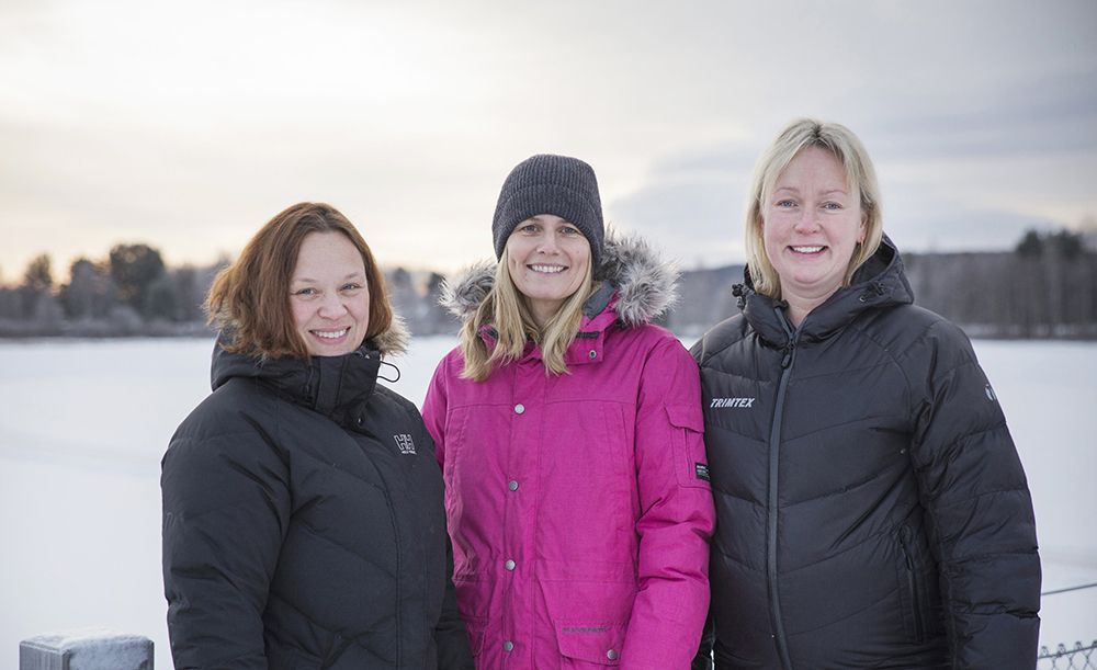 Marie Larsson, Karina Silfver Grahn och Veronica Halvarsson i Ljusdal. Foto: Cochise Fotografi