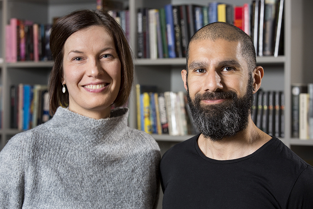 Sofia Bergman och Khalid Rashid på Stockholms Stadsmission. Foto: Thomas Henrikson