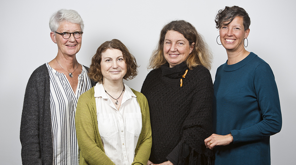Från vänster: Helene Ardestam, Susanne Wessman, Anna-Karin Eglén och Jessica Svanström. Foto: Patrik Bergenstav