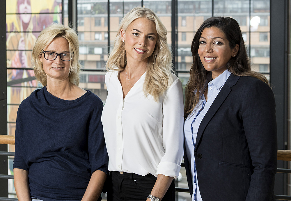 Anna Peterson, konsult, Hanna Magnusson, konsultchef och Trifa Fili, konsult hos Dedicare. Foto: Thomas Henrikson